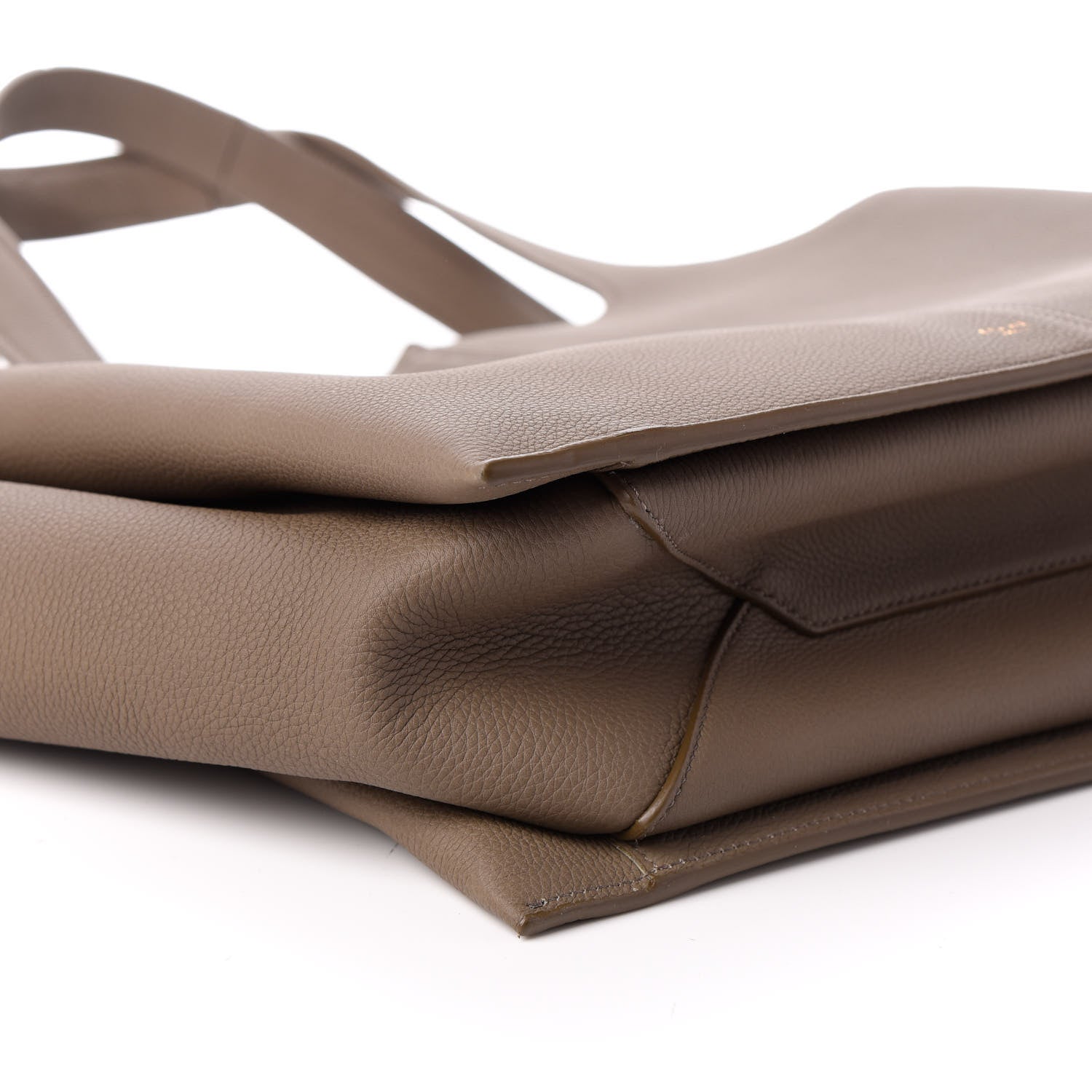 Celine Baby Grained Calfskin Medium Tri-Fold Bag Taupe 8 of 9