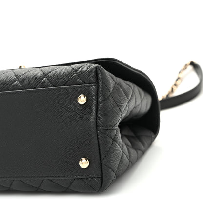 Chanel Caviar Quilted Small Coco Handle Flap Black 10 of 10