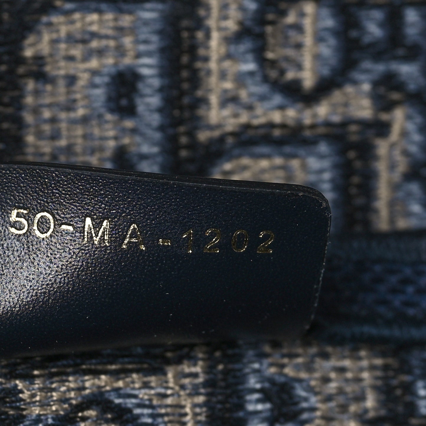 Oblique Embroidered Saddle Bag Blue