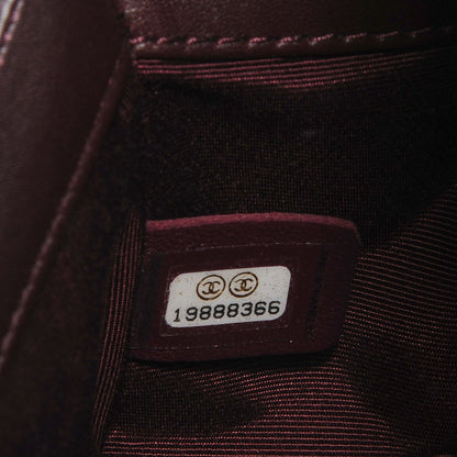Chanel Calfskin Chevron Quilted Small Boy Flap Burgundy 8 of 9