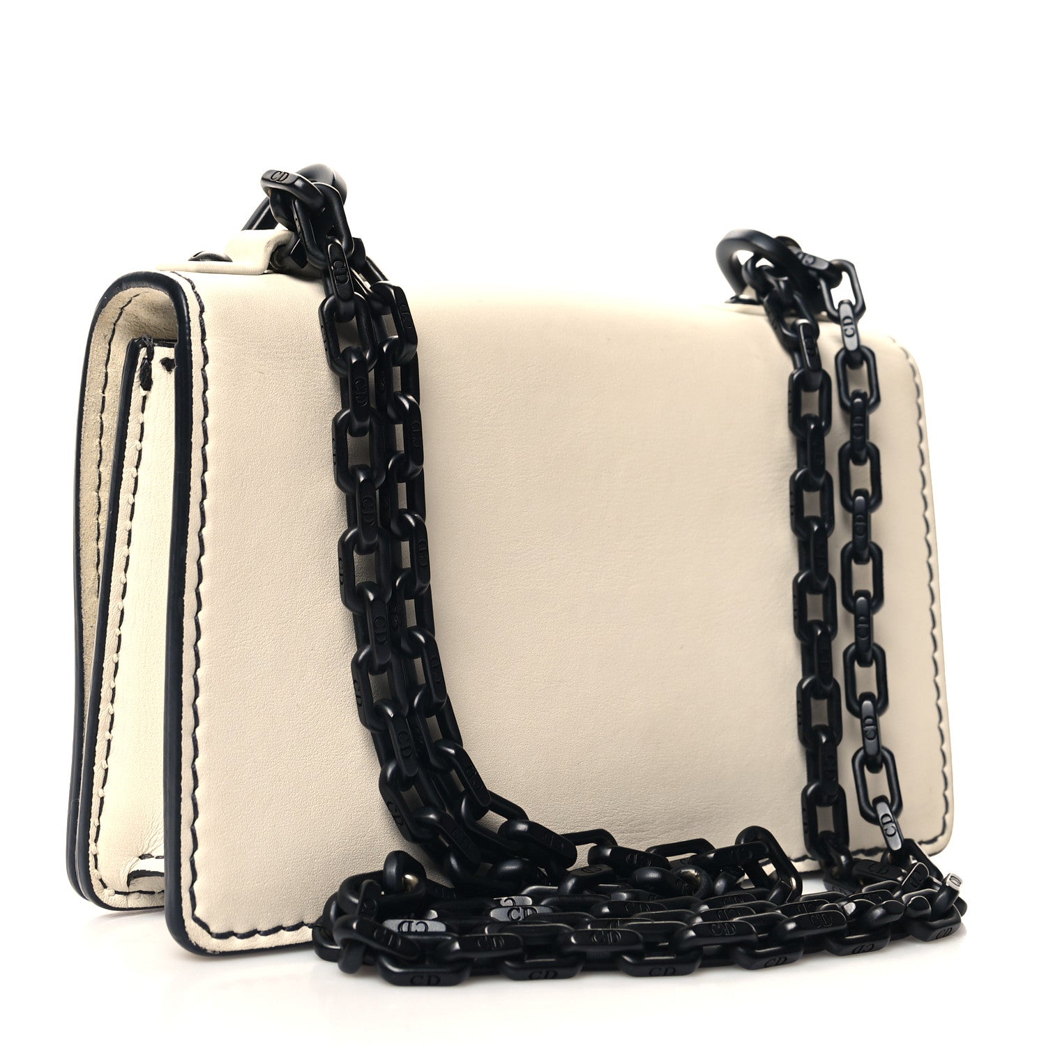 Christian Dior Calfskin J'Adior Chain Flap Bag Beige Black 3 of 13