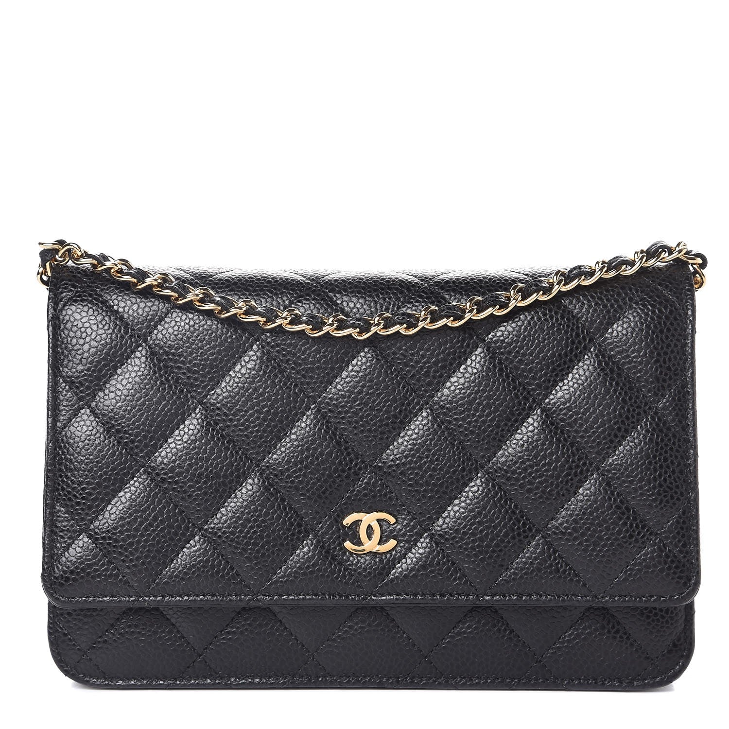 Chanel Caviar Quilted Wallet On Chain WOC Black 1 of 11