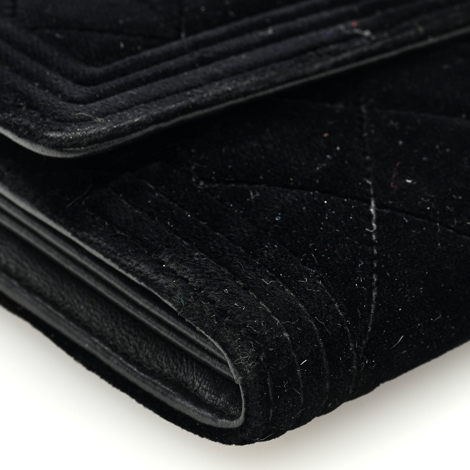 Chanel Velvet Boy Wallet On Removable Chain Black 7 of 8