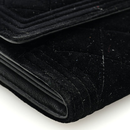Chanel Velvet Boy Wallet On Removable Chain Black 7 of 8