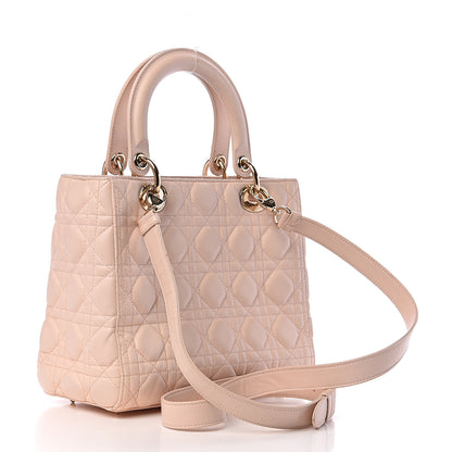 Christian Dior Lambskin Cannage Medium Lady Dior Light Pink 2 of 10