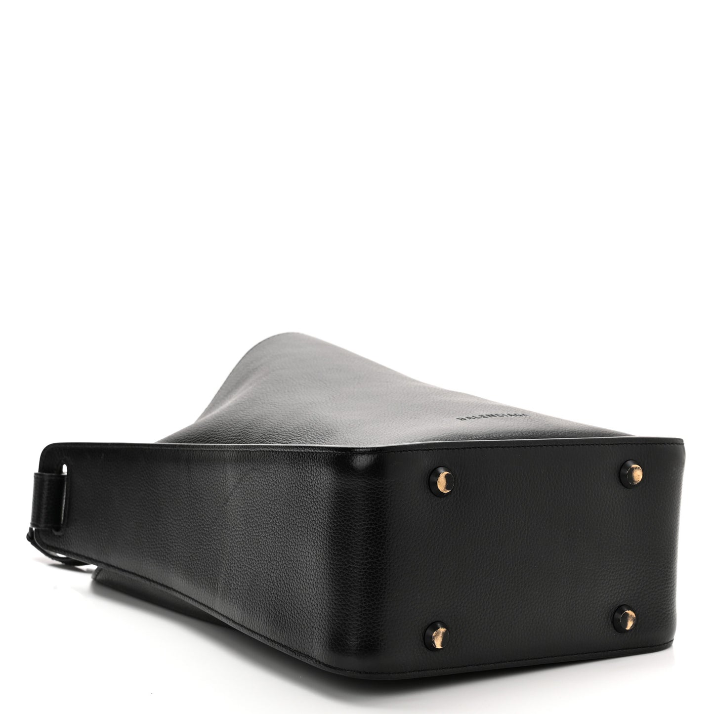Calfskin Logo Embossed Small Tool 2.0 North-South Tote Black