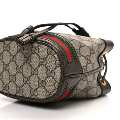 Gucci GG Supreme Monogram Web Mini Ophidia Bucket Bag Brown 10 of 10