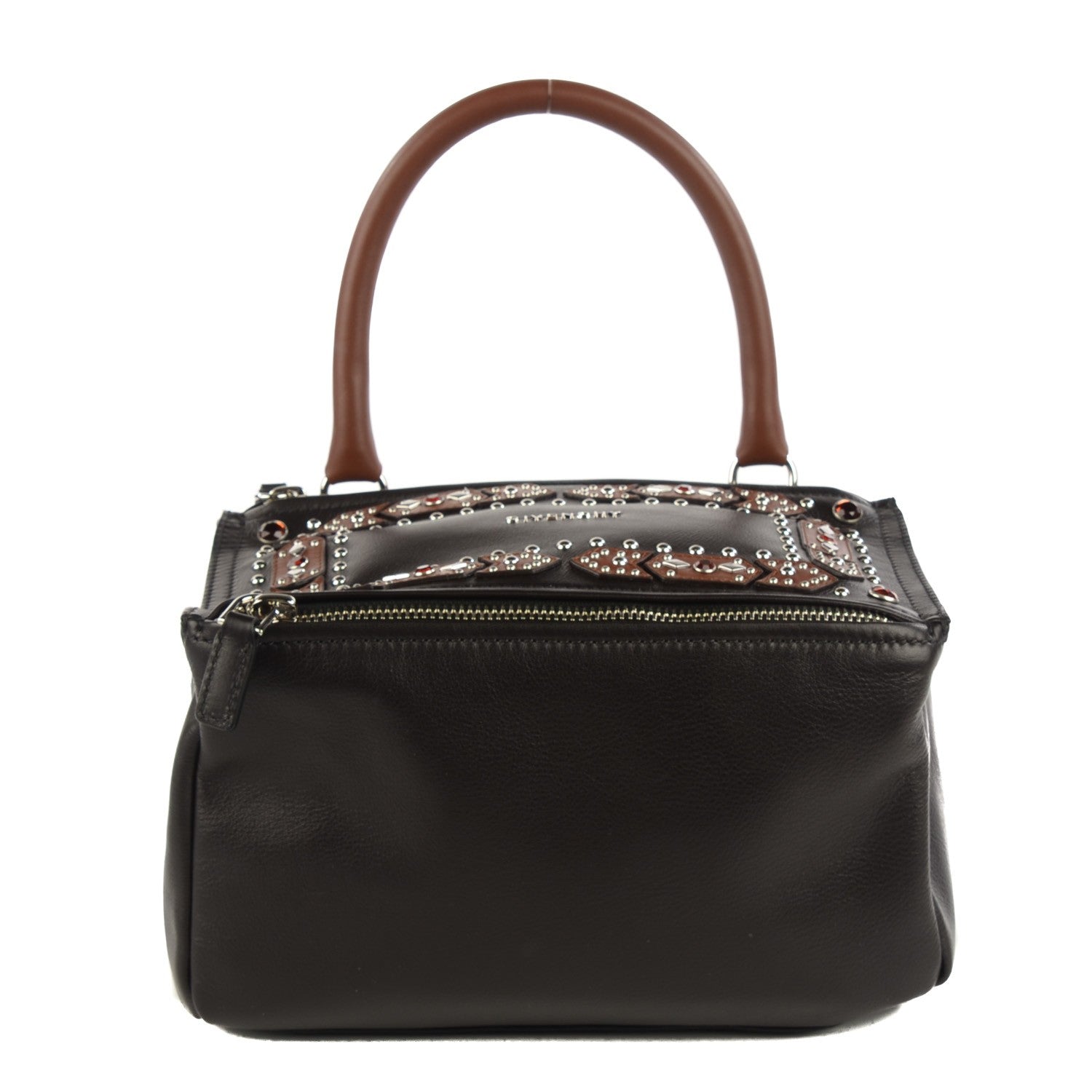 Givenchy Calfskin Small Studded Pandora Black Brown 1 of 9