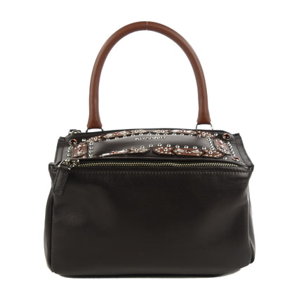 Givenchy Calfskin Small Studded Pandora Black Brown 1 of 9