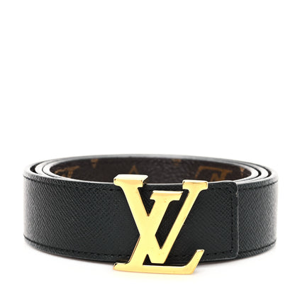 Louis Vuitton Calfskin Monogram 30mm LV Initiales Reversible Belt 75 30 Black 2 of 7