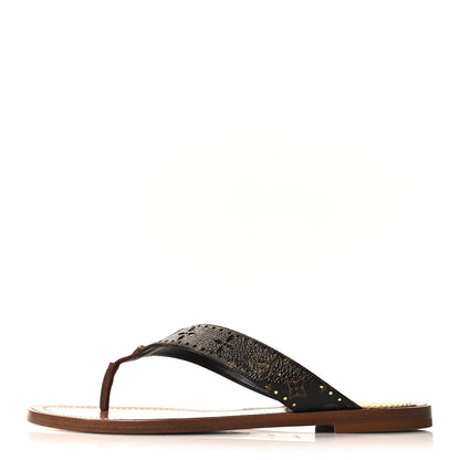 Louis Vuitton Monogram Sunny Flat Thong Sandals 38 Brown 1 of 8