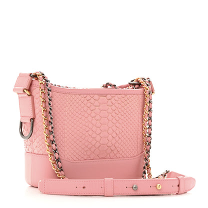 Chanel Snakeskin Small Gabrielle Hobo Pink 3 of 14