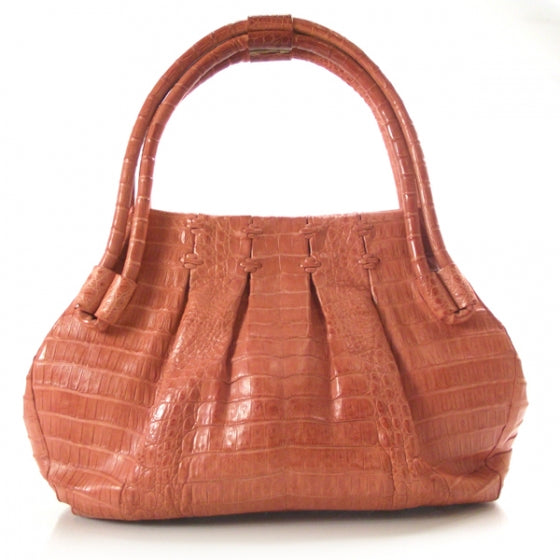 Crocodile Satchel Peach