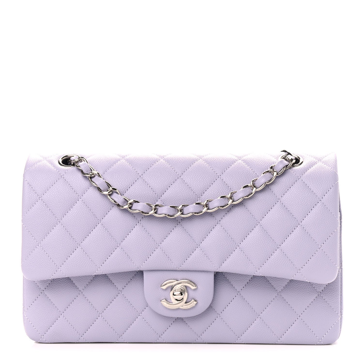 Chanel Caviar Quilted Medium Double Flap Light Purple 1 of 9