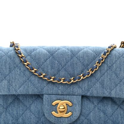 Chanel Denim Quilted Mini Pearl Crush Rectangular Flap Blue 8 of 10