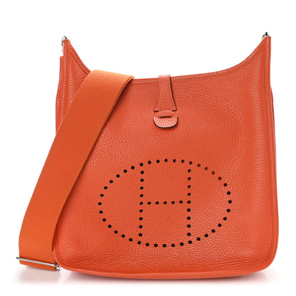 Hermes Taurillon Clemence Evelyne III PM Orange 1 of 8