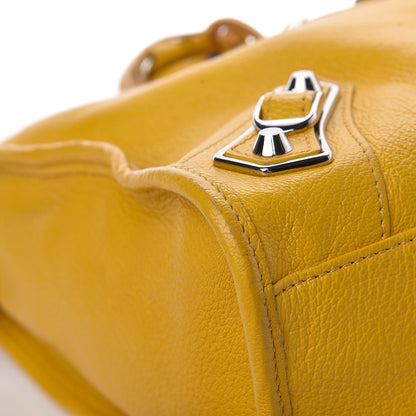 Balenciaga Chevre Silver Metallic Edge Hardware City Jaune Epi 17 of 20