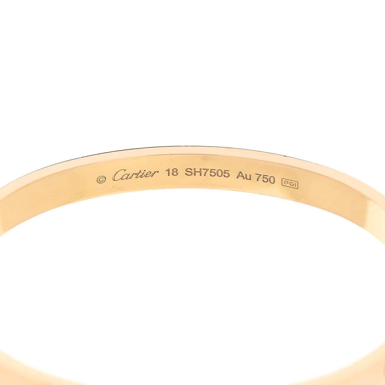 Cartier 18K Yellow Gold LOVE Bracelet 18 6 of 8