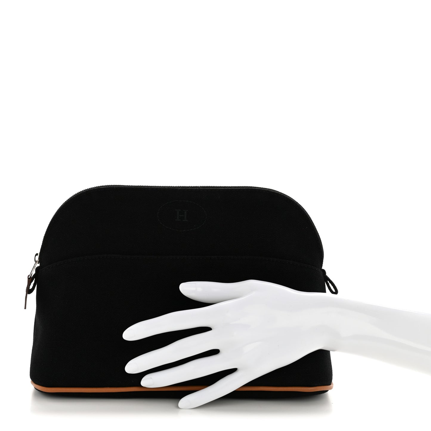 Cotton Canvas Bolide Travel Cosmetic Pouch MM Black