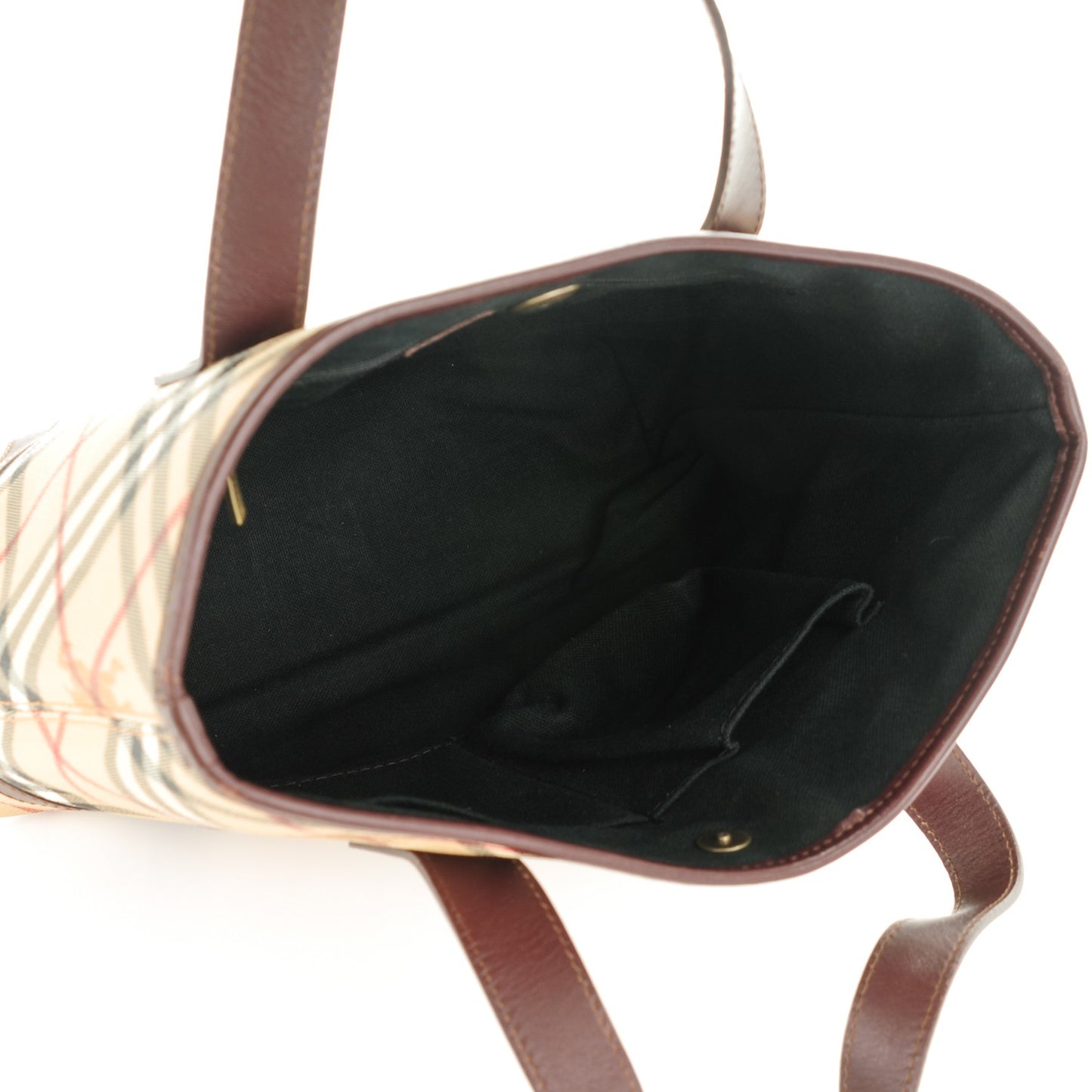 Haymarket Check Studded Tote Chocolate