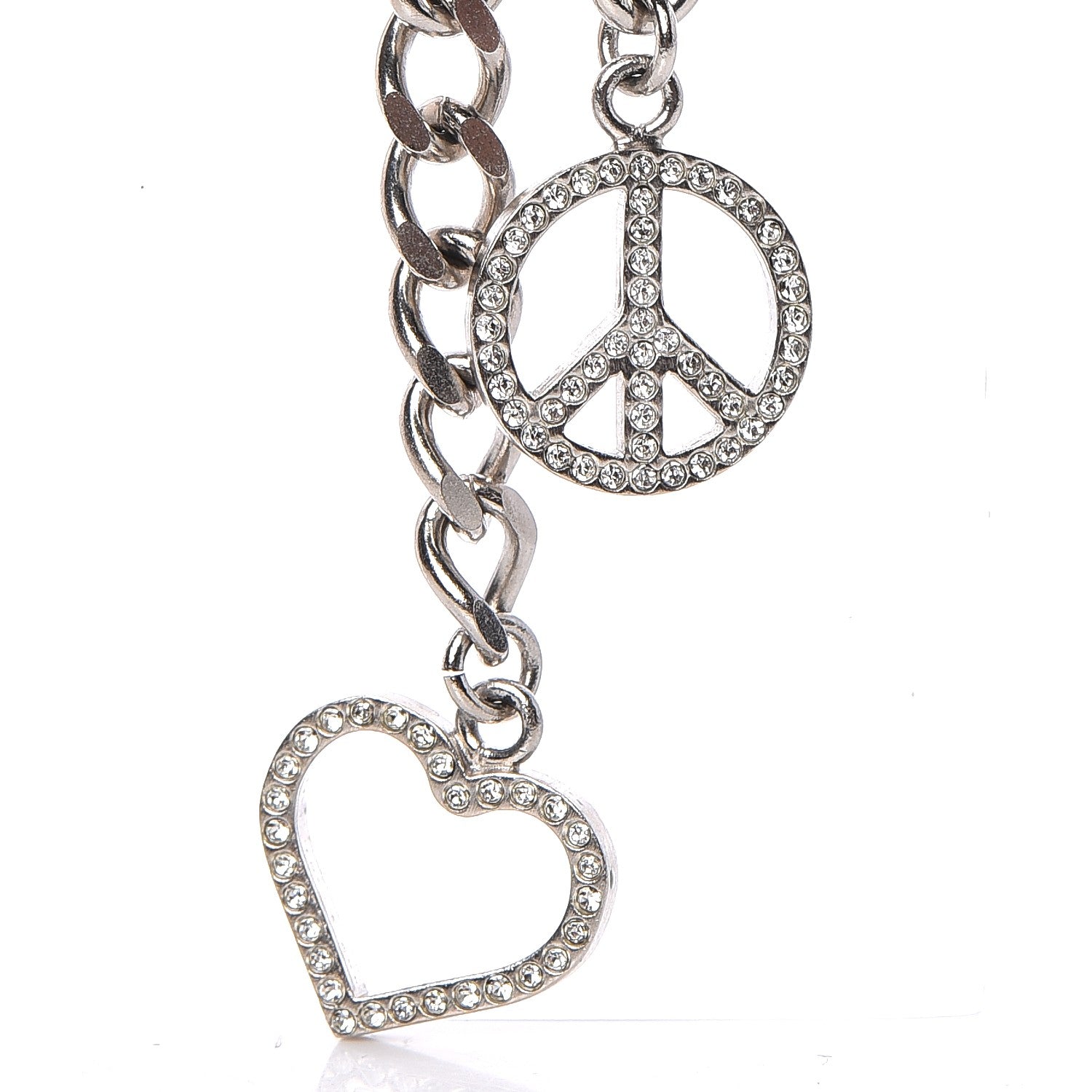 Chanel Crystal CC Charm Chain Belt Silver 6 of 6
