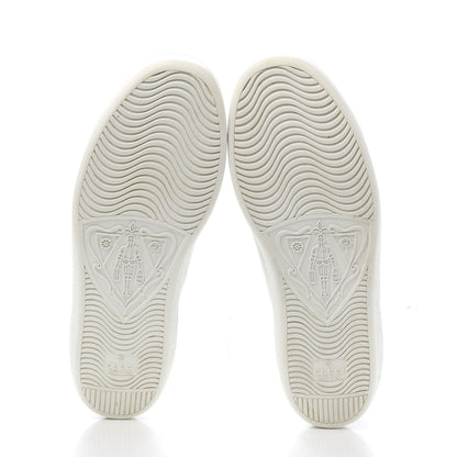 Gucci Calfskin Web Crystal Womens Mouth Ace Sneakers 38 White 6 of 9
