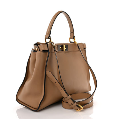 Fendi Vitello Seta Medium Peekaboo Iconic Satchel Cuoio 2 of 8