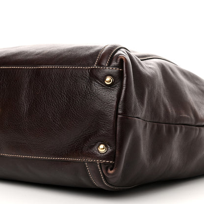 Gucci Calfskin Large Britt Shoulder Bag Dark Brown 10 of 10