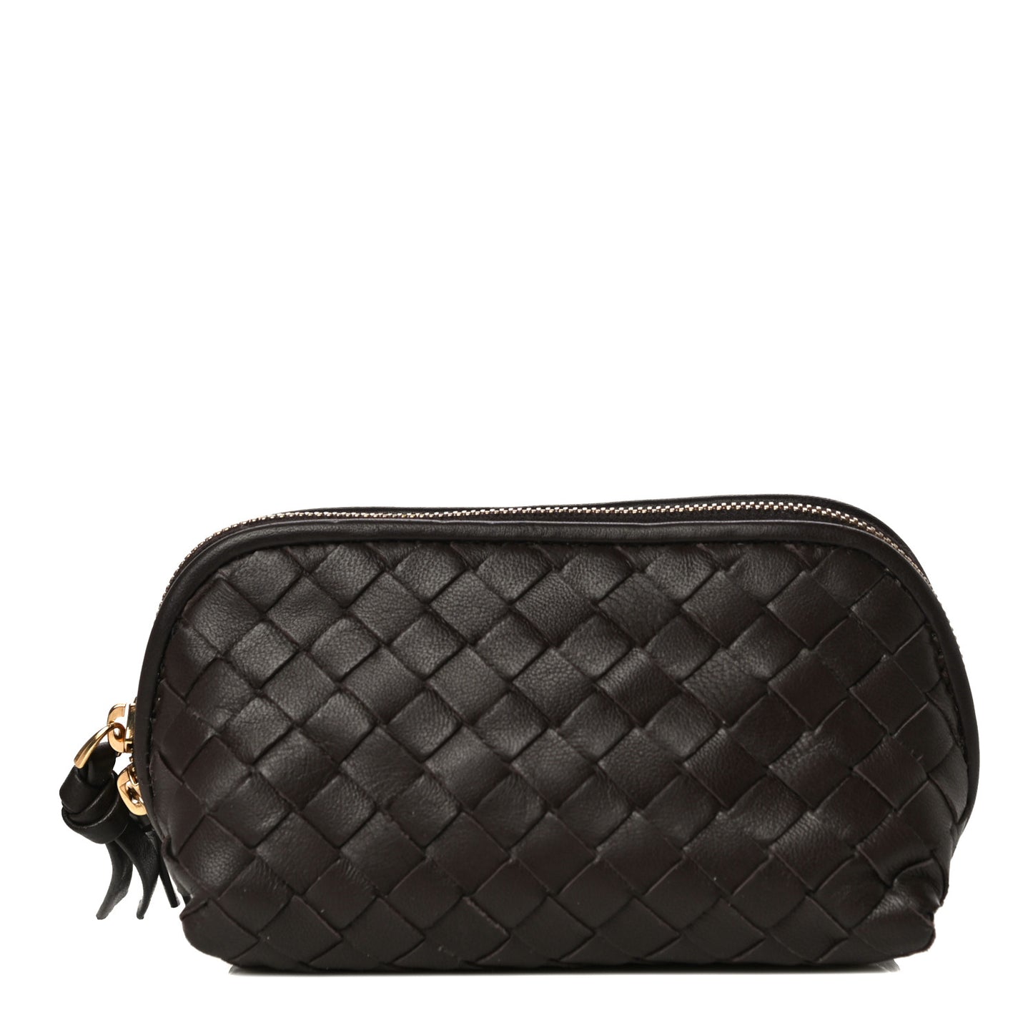 Nappa Intrecciato Cosmetic Case Brown