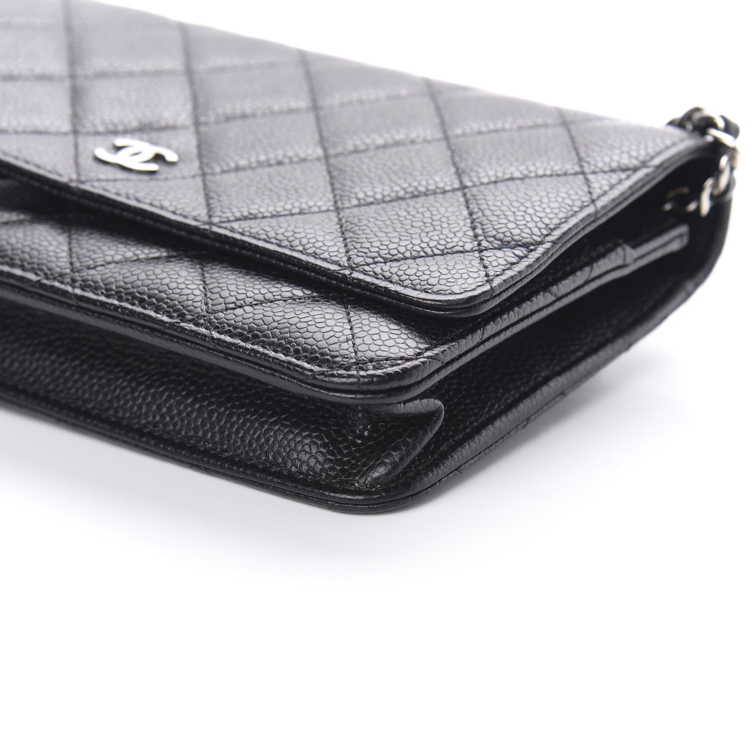 Chanel Caviar Quilted Wallet On Chain WOC Black 10 of 12
