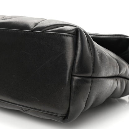 Saint Laurent Lambskin Quilted Small Loulou Puffer Monogram Chain Satchel Black 10 of 10