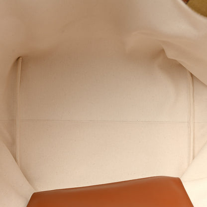 Celine Canvas Calfskin Cuir Triomphe Tote Natural 5 of 9