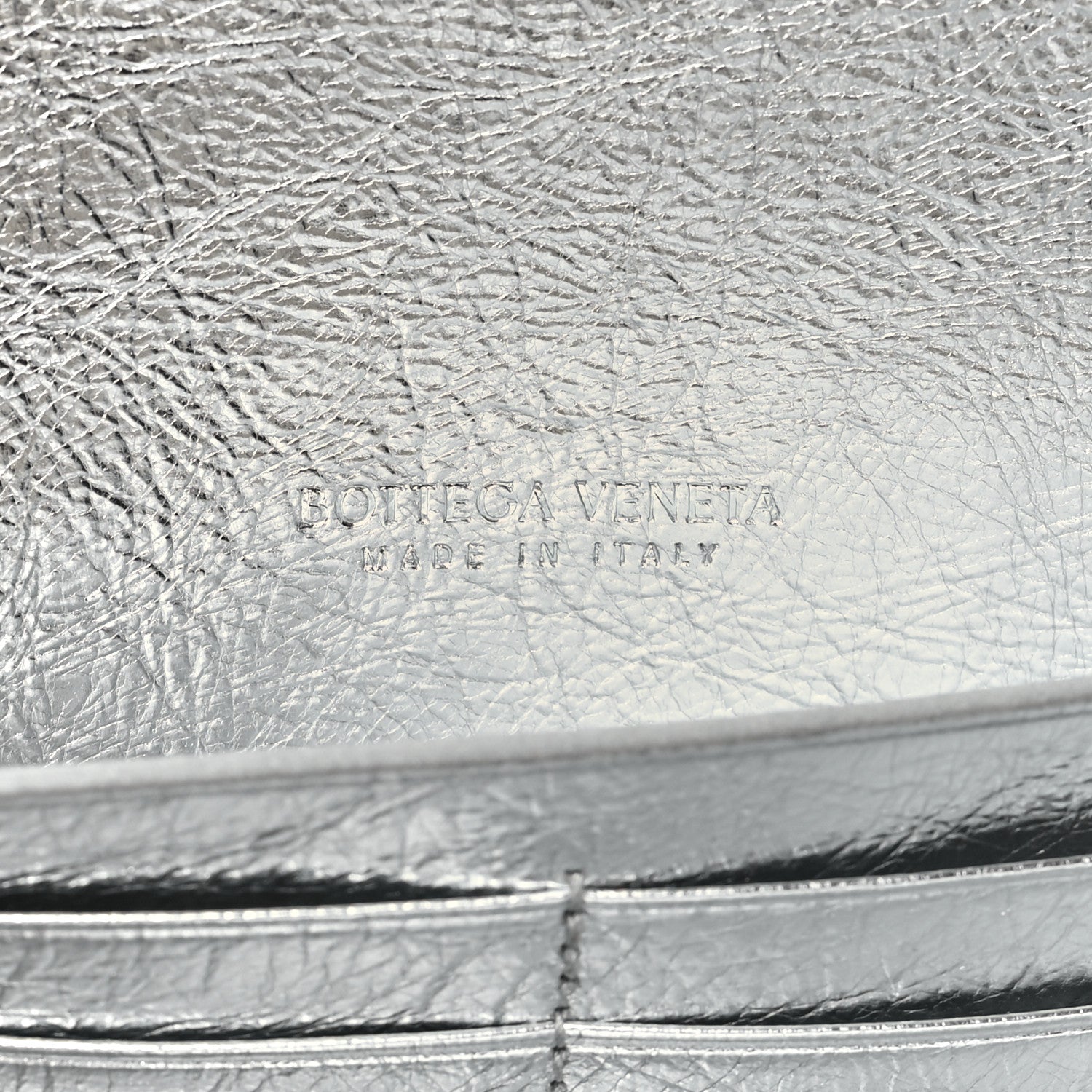 Bottega Veneta Metallic Nappa Intrecciato Long Andiamo Top Handle Silver 5 of 8
