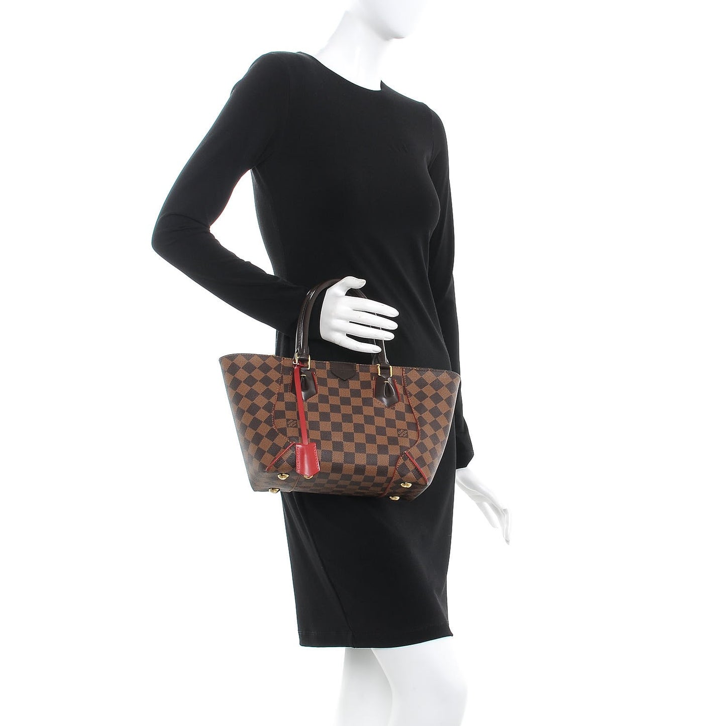 Damier Ebene Caissa Tote PM Cherry
