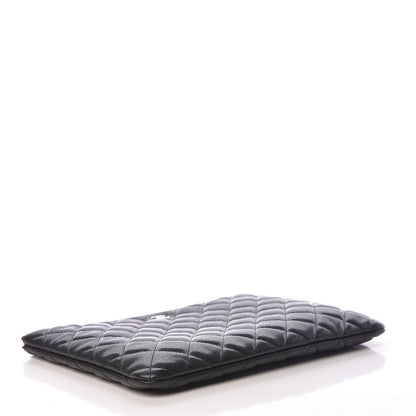 Chanel Caviar Quilted Medium Cosmetic Case Black 4 of 8
