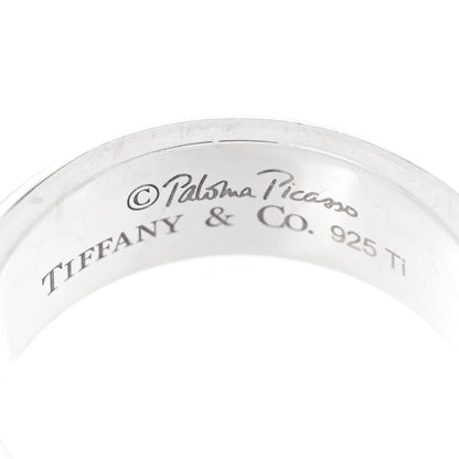 Tiffany Sterling Silver Titanium Turbo Band Ring 62 10 4 of 4