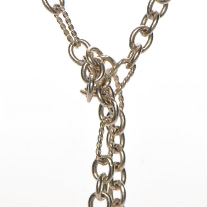 David Yurman Sterling Silver Diamond Amethyst Figaro Lariat Necklace 3 of 8