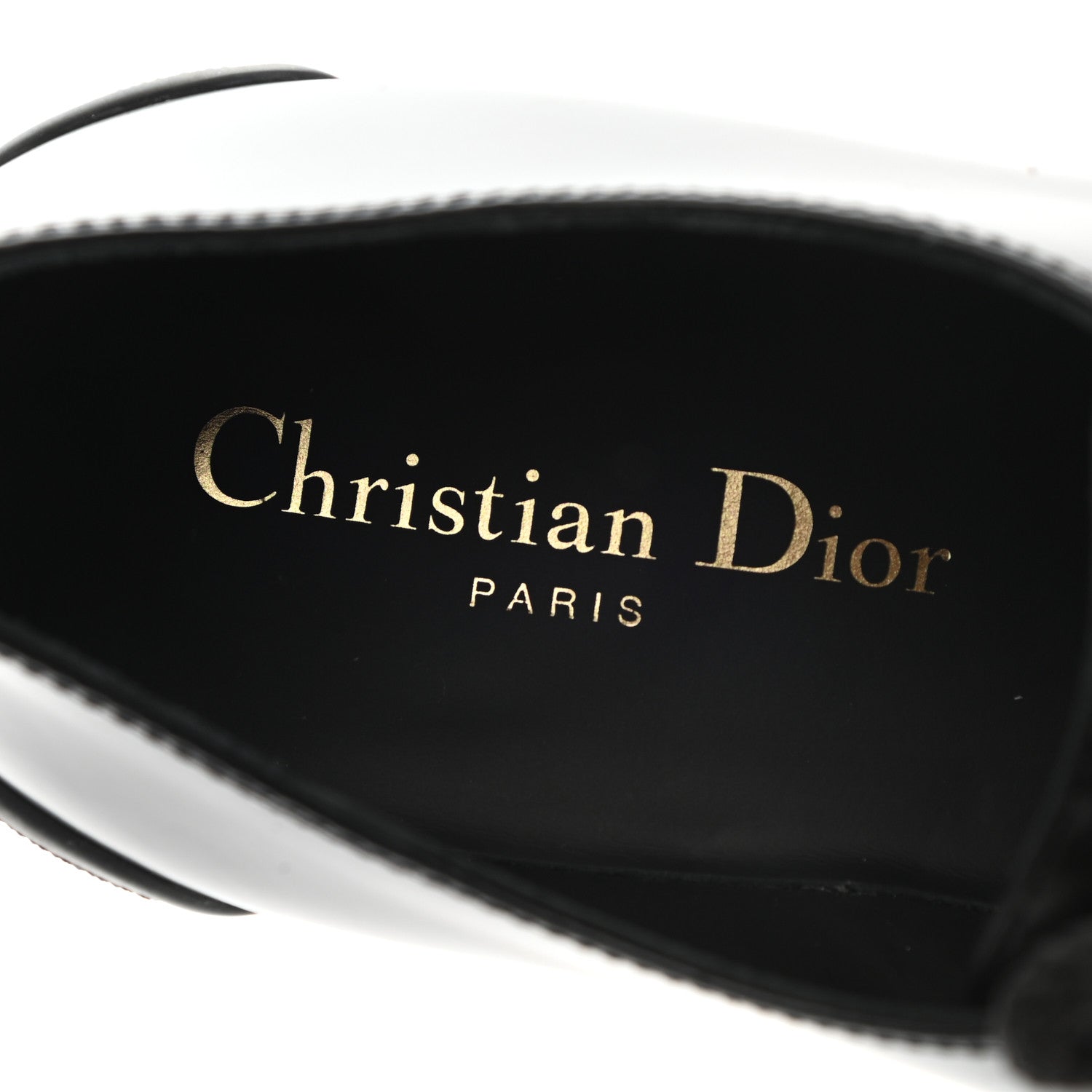Christian Dior Brushed Calfskin Rubber Dioriron Derby Flat Shoes 8 Black 7 of 9