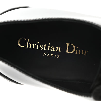 Christian Dior Brushed Calfskin Rubber Dioriron Derby Flat Shoes 8 Black 7 of 9