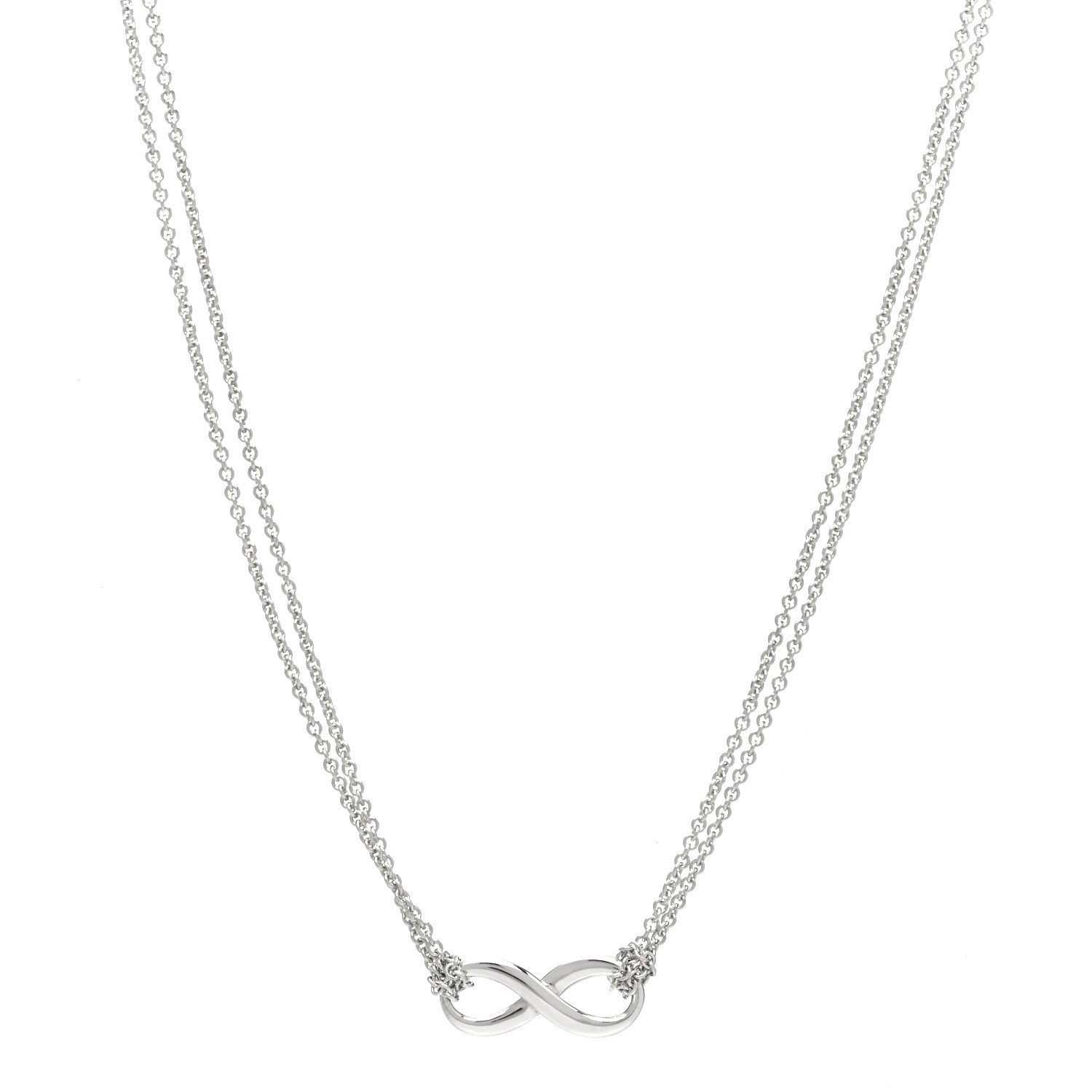 Tiffany Sterling Silver Infinity Pendant Necklace 1 of 5