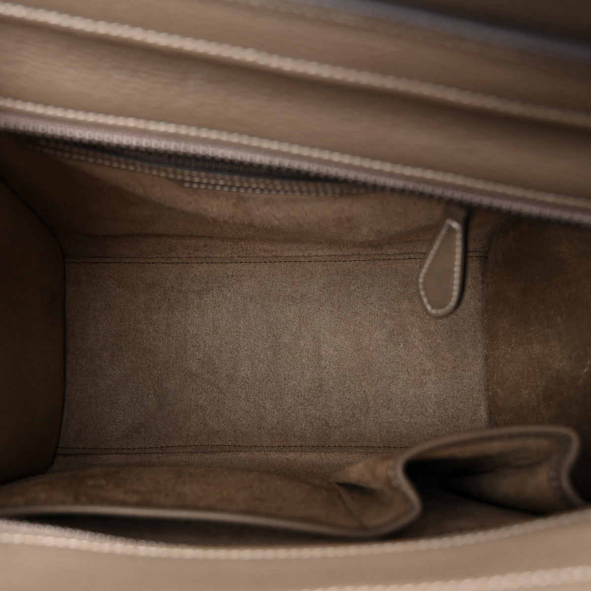 Celine Drummed Calfskin Micro Luggage Souris 5 of 10