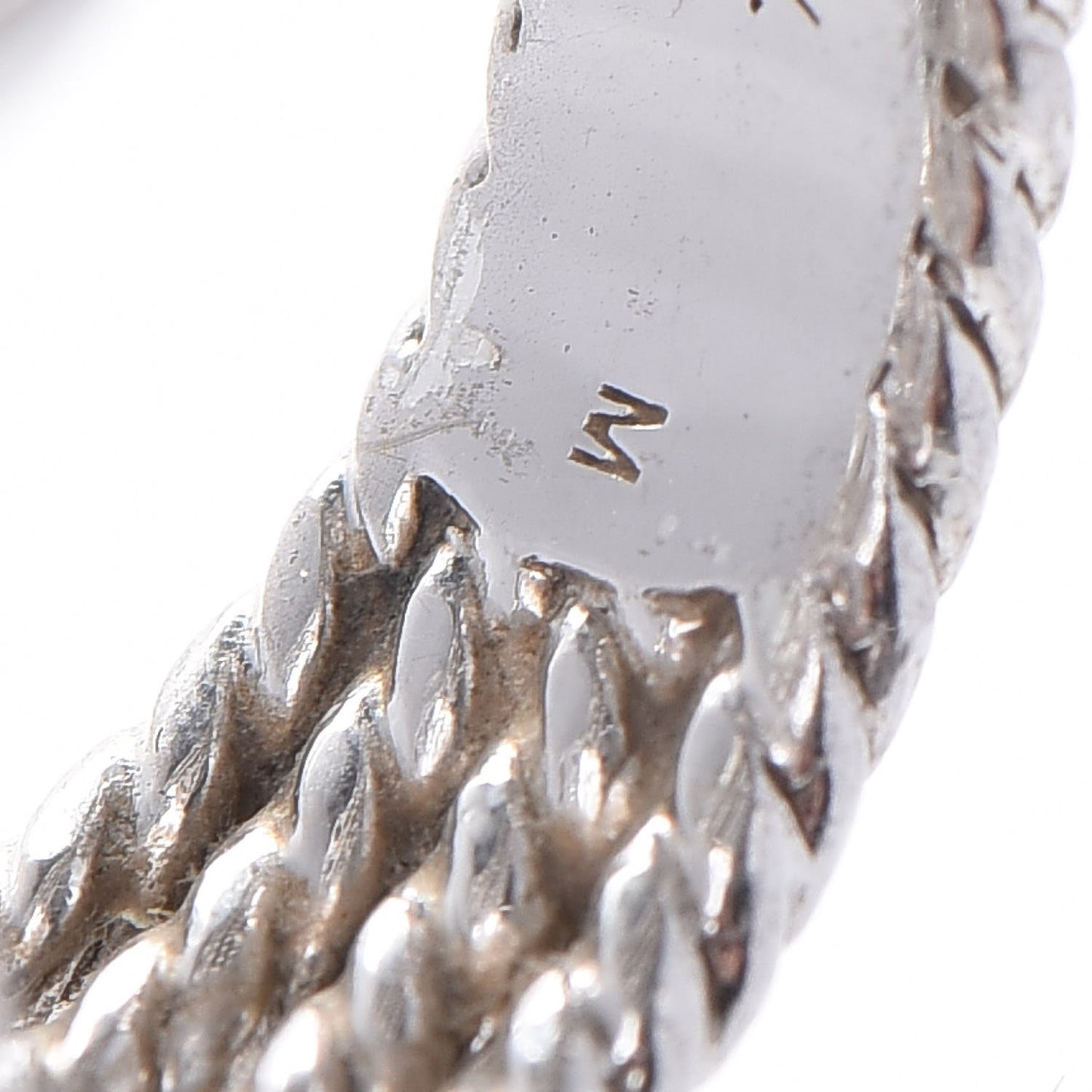 Sterling Silver Diamond Confetti 4 Row Ring 54.5 7