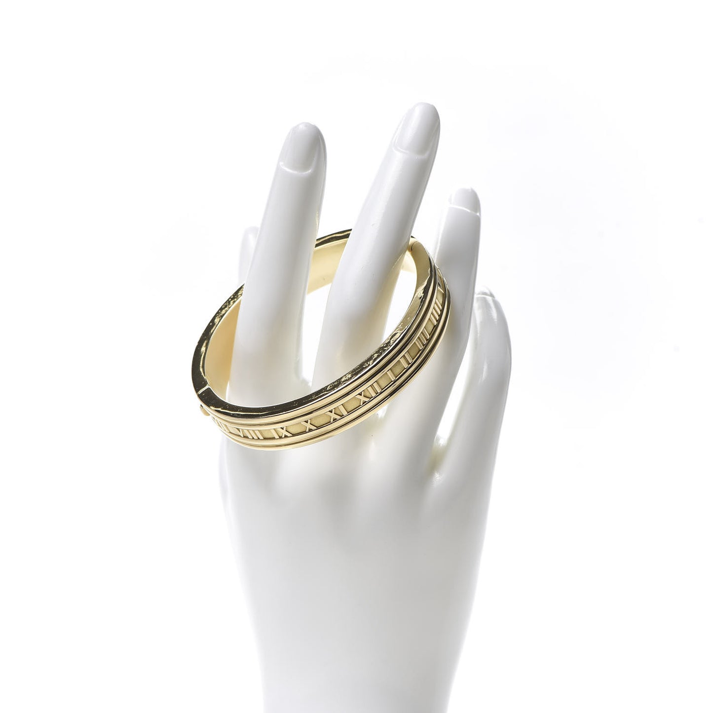 18K Yellow Gold Atlas Hinge Bangle Bracelet
