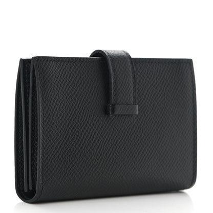 Hermes Epsom Monochrome Bearn Card Holder Wallet Black 3 of 8