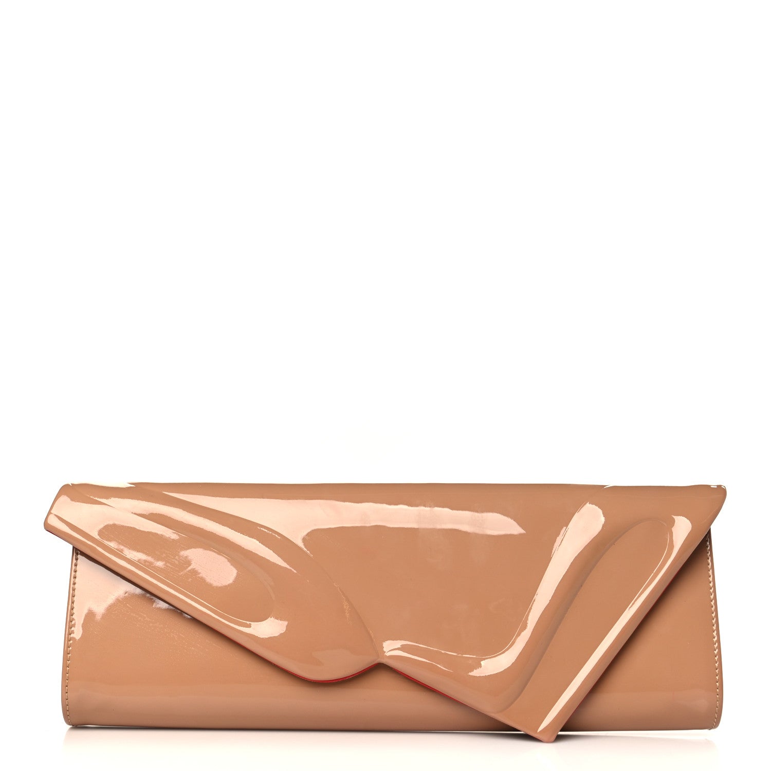 Christian Louboutin Patent So Kate Baguette Clutch Nude 1 of 7