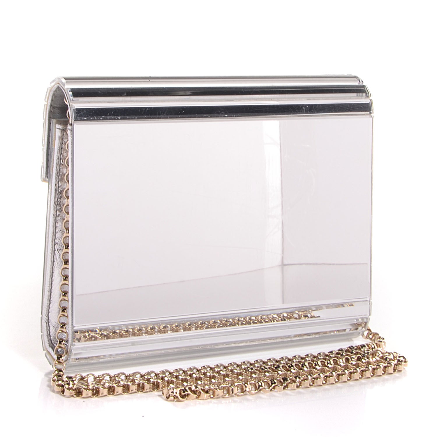 Jimmy Choo Acrylic Candy Mirro Clutch Silver 3 of 8