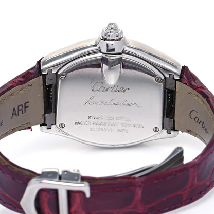Cartier Stainless Steel Alligator 31mm Roadster Quartz Watch Red 4 of 5