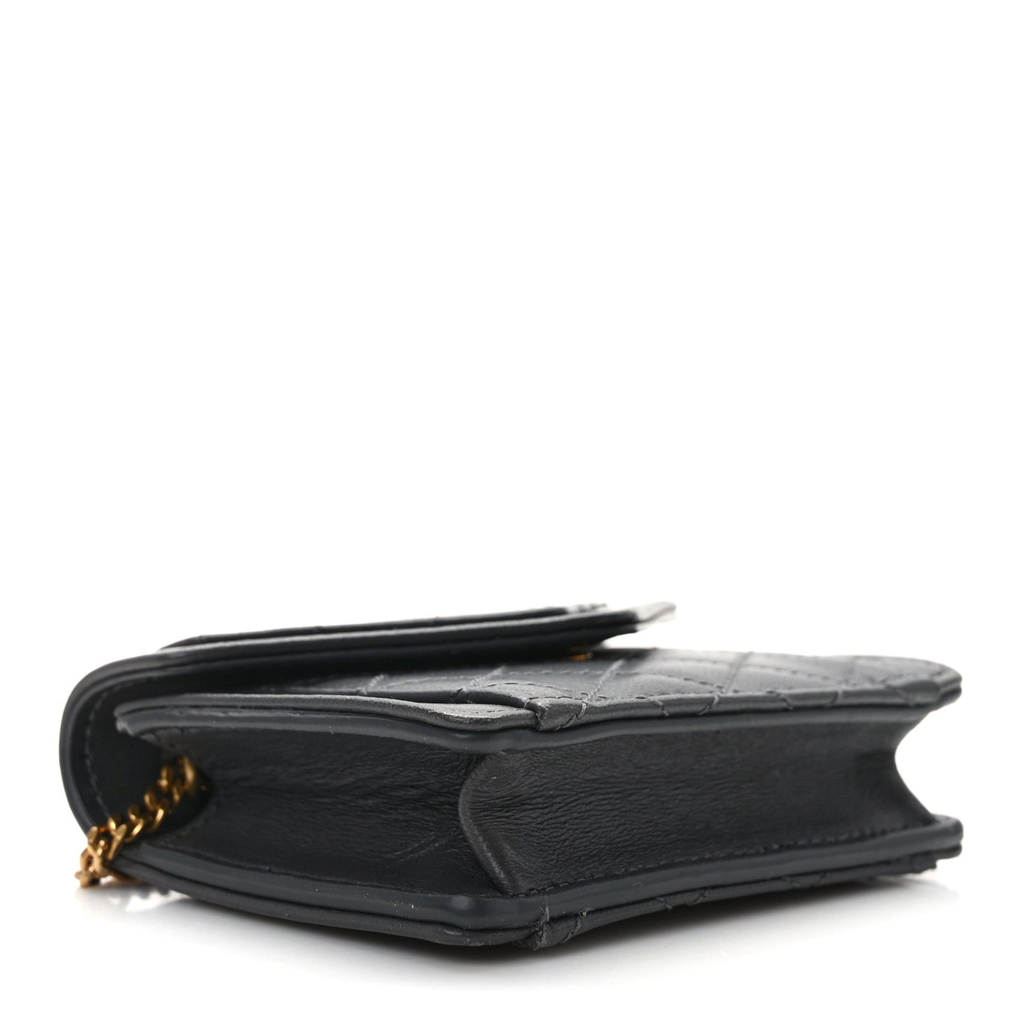 Lambskin Quilted Monogram Micro Gaby Crossbody Bag Storm