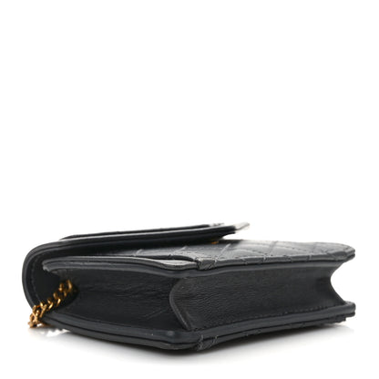 Saint Laurent Lambskin Quilted Monogram Micro Gaby Crossbody Bag Storm 4 of 10