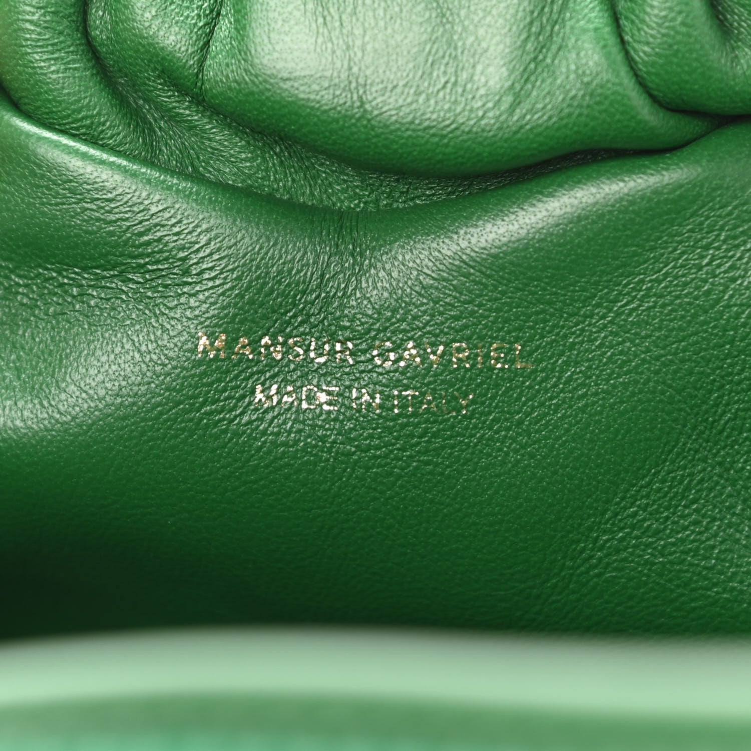 Mansur Gavriel Lambskin Mini Cloud Clutch Green 6 of 9